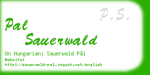 pal sauerwald business card